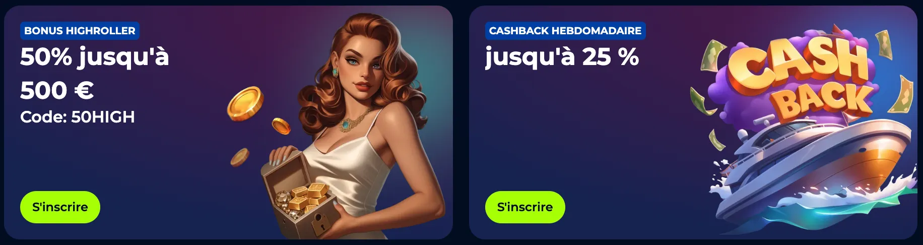 Bonus et Billionaire Spin Casino